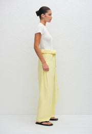 Fisherman Drawcord Pant - Lemon - Matteau